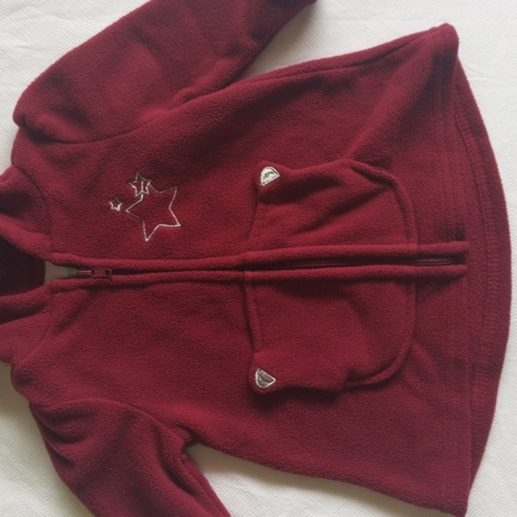 nanette baby zip-up fleece hoodie long line jacket 0-3 months baby girl - Picture 7 of 7